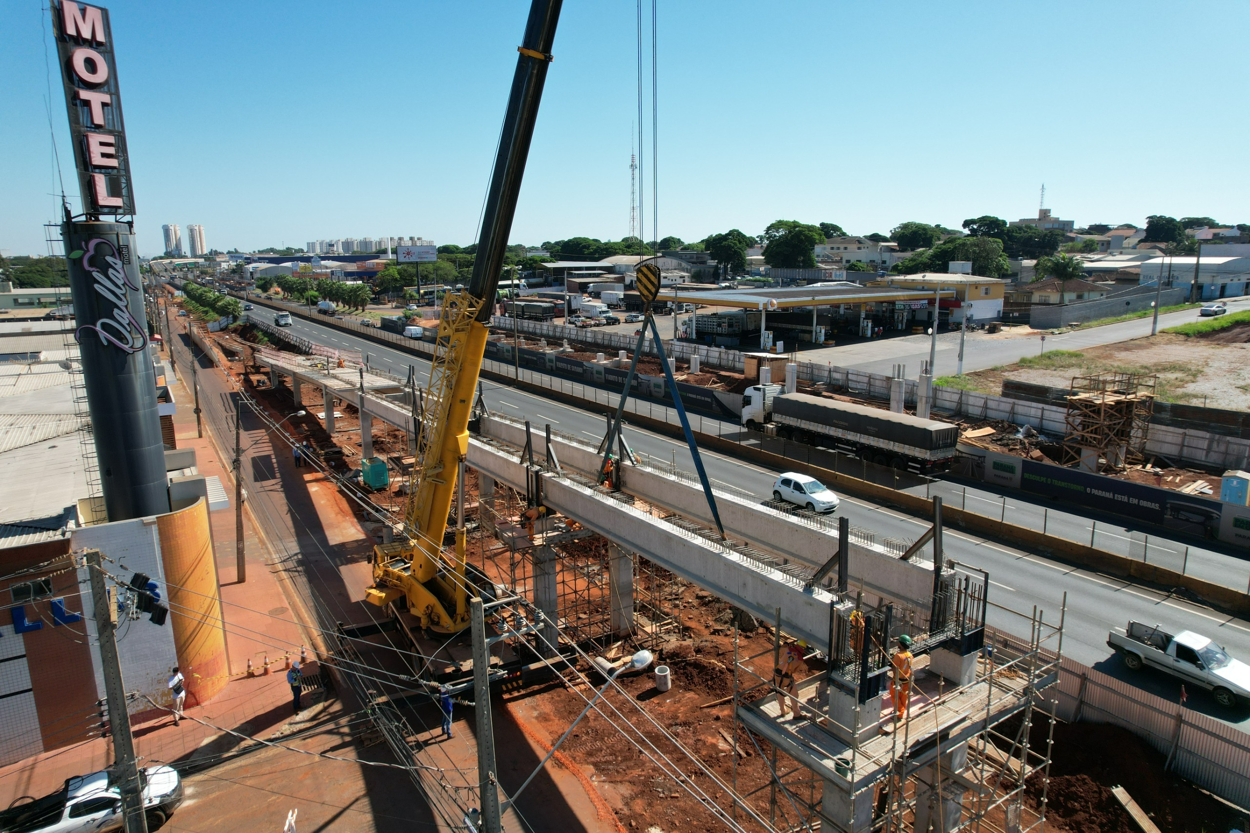 Obras do viaduto seguem dentro do cronograma e previsão de entrega é início do segundo semestre